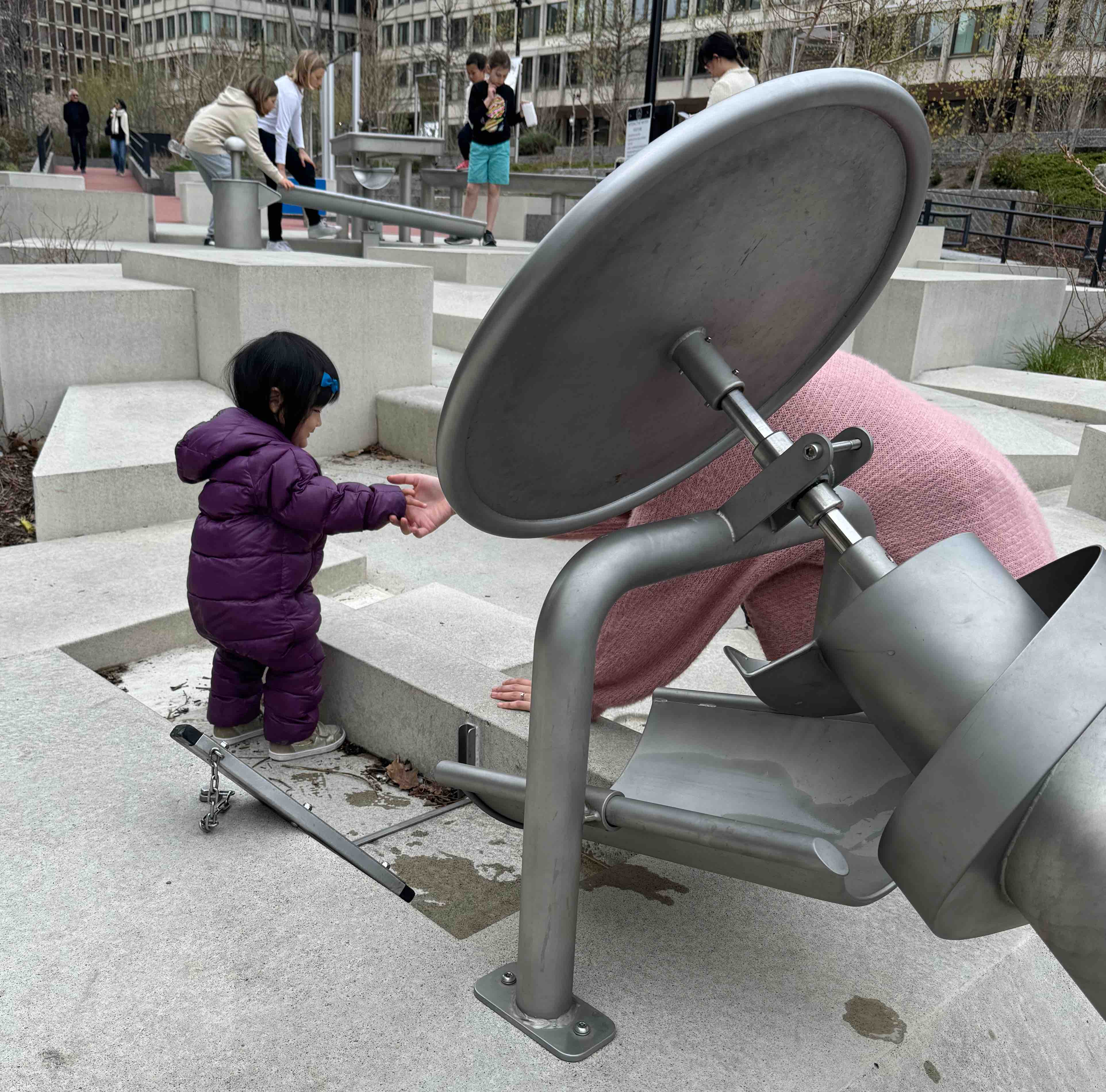 At the Boston City Hall Playground